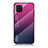 Silicone Frame Mirror Rainbow Gradient Case Cover LS1 for Samsung Galaxy M60s Hot Pink
