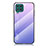 Silicone Frame Mirror Rainbow Gradient Case Cover LS1 for Samsung Galaxy M62 4G Clove Purple