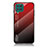 Silicone Frame Mirror Rainbow Gradient Case Cover LS1 for Samsung Galaxy M62 4G Red
