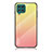 Silicone Frame Mirror Rainbow Gradient Case Cover LS1 for Samsung Galaxy M62 4G Yellow