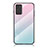 Silicone Frame Mirror Rainbow Gradient Case Cover LS1 for Samsung Galaxy Note 20 5G Cyan