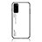 Silicone Frame Mirror Rainbow Gradient Case Cover LS1 for Samsung Galaxy S20 5G White