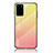 Silicone Frame Mirror Rainbow Gradient Case Cover LS1 for Samsung Galaxy S20 Plus 5G Yellow