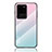 Silicone Frame Mirror Rainbow Gradient Case Cover LS1 for Samsung Galaxy S20 Ultra 5G