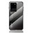 Silicone Frame Mirror Rainbow Gradient Case Cover LS1 for Samsung Galaxy S20 Ultra 5G Dark Gray