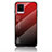 Silicone Frame Mirror Rainbow Gradient Case Cover LS1 for Vivo V20 Red