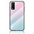 Silicone Frame Mirror Rainbow Gradient Case Cover LS1 for Vivo Y11s