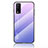 Silicone Frame Mirror Rainbow Gradient Case Cover LS1 for Vivo Y11s Clove Purple