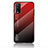Silicone Frame Mirror Rainbow Gradient Case Cover LS1 for Vivo Y20s Red