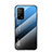 Silicone Frame Mirror Rainbow Gradient Case Cover LS1 for Xiaomi Mi 10T 5G Blue