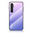 Silicone Frame Mirror Rainbow Gradient Case Cover LS1 for Xiaomi Mi Note 10 Lite Clove Purple