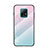 Silicone Frame Mirror Rainbow Gradient Case Cover LS1 for Xiaomi Redmi 10X Pro 5G Cyan