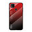 Silicone Frame Mirror Rainbow Gradient Case Cover LS1 for Xiaomi Redmi 9 India Red