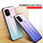 Silicone Frame Mirror Rainbow Gradient Case Cover LS1 for Xiaomi Redmi A1 Plus