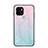 Silicone Frame Mirror Rainbow Gradient Case Cover LS1 for Xiaomi Redmi A1 Plus Cyan