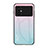 Silicone Frame Mirror Rainbow Gradient Case Cover LS1 for Xiaomi Redmi Note 11R 5G Cyan