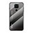 Silicone Frame Mirror Rainbow Gradient Case Cover LS1 for Xiaomi Redmi Note 9 Dark Gray