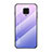 Silicone Frame Mirror Rainbow Gradient Case Cover LS1 for Xiaomi Redmi Note 9 Pro Clove Purple