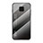 Silicone Frame Mirror Rainbow Gradient Case Cover LS1 for Xiaomi Redmi Note 9 Pro Dark Gray