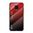 Silicone Frame Mirror Rainbow Gradient Case Cover LS1 for Xiaomi Redmi Note 9 Pro Max Red