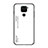 Silicone Frame Mirror Rainbow Gradient Case Cover LS1 for Xiaomi Redmi Note 9 White