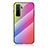 Silicone Frame Mirror Rainbow Gradient Case Cover LS2 for Huawei Nova 7 SE 5G