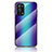 Silicone Frame Mirror Rainbow Gradient Case Cover LS2 for OnePlus Nord N200 5G Blue