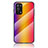 Silicone Frame Mirror Rainbow Gradient Case Cover LS2 for OnePlus Nord N200 5G Orange