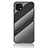 Silicone Frame Mirror Rainbow Gradient Case Cover LS2 for Oppo A16e Black