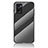 Silicone Frame Mirror Rainbow Gradient Case Cover LS2 for Oppo A76 Black