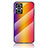 Silicone Frame Mirror Rainbow Gradient Case Cover LS2 for Oppo F21s Pro 5G Orange