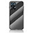 Silicone Frame Mirror Rainbow Gradient Case Cover LS2 for Oppo Reno7 Pro 5G Black