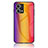 Silicone Frame Mirror Rainbow Gradient Case Cover LS2 for Oppo Reno8 4G Orange