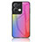 Silicone Frame Mirror Rainbow Gradient Case Cover LS2 for Oppo Reno8 Pro 5G