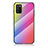 Silicone Frame Mirror Rainbow Gradient Case Cover LS2 for Samsung Galaxy A03s Pink