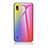 Silicone Frame Mirror Rainbow Gradient Case Cover LS2 for Samsung Galaxy A10 Pink