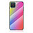 Silicone Frame Mirror Rainbow Gradient Case Cover LS2 for Samsung Galaxy A12 Pink
