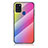 Silicone Frame Mirror Rainbow Gradient Case Cover LS2 for Samsung Galaxy A21s Pink