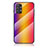 Silicone Frame Mirror Rainbow Gradient Case Cover LS2 for Samsung Galaxy A23 5G Orange