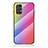Silicone Frame Mirror Rainbow Gradient Case Cover LS2 for Samsung Galaxy A23 5G Pink