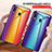 Silicone Frame Mirror Rainbow Gradient Case Cover LS2 for Samsung Galaxy A30