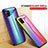 Silicone Frame Mirror Rainbow Gradient Case Cover LS2 for Samsung Galaxy A42 5G