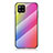 Silicone Frame Mirror Rainbow Gradient Case Cover LS2 for Samsung Galaxy A42 5G Pink