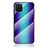 Silicone Frame Mirror Rainbow Gradient Case Cover LS2 for Samsung Galaxy A81 Blue