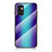 Silicone Frame Mirror Rainbow Gradient Case Cover LS2 for Samsung Galaxy F23 5G Blue