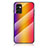 Silicone Frame Mirror Rainbow Gradient Case Cover LS2 for Samsung Galaxy F23 5G Orange