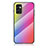 Silicone Frame Mirror Rainbow Gradient Case Cover LS2 for Samsung Galaxy F23 5G Pink