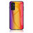 Silicone Frame Mirror Rainbow Gradient Case Cover LS2 for Samsung Galaxy M13 4G Orange