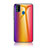 Silicone Frame Mirror Rainbow Gradient Case Cover LS2 for Samsung Galaxy M21 Orange