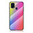 Silicone Frame Mirror Rainbow Gradient Case Cover LS2 for Samsung Galaxy M31 Prime Edition